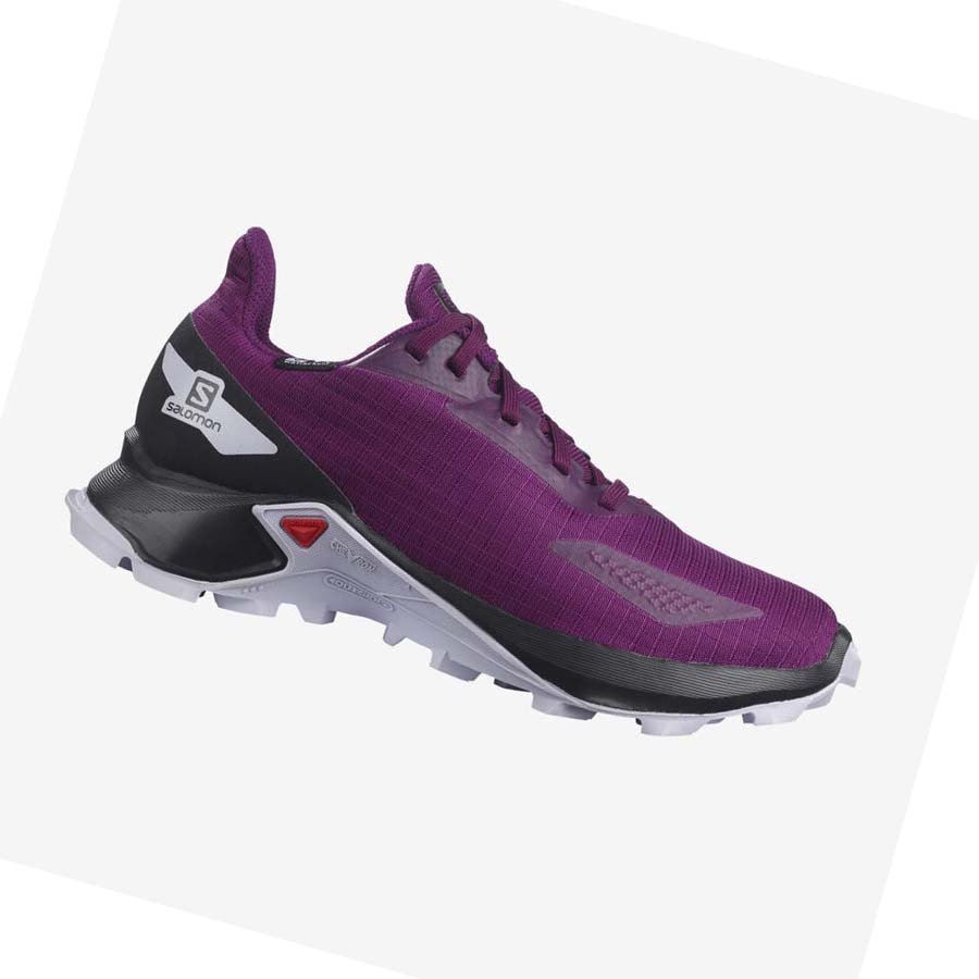 Salomon ALPHACROSS BLAST CLIMASALOMON™ WATERPROOF Çocuk Patika Koşu Ayakkabısı Mor | TR 2029JPQ